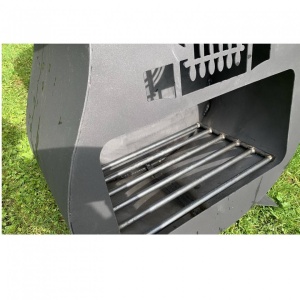 Semineu pentru gradina Krodesign Quitar, 1578x580x484 mm, negru - Img 6