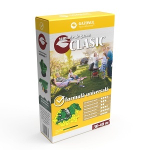 Semințe Gazon Clasic, amestec versatil pentru grădini și spații publice, 0.75 kg, Gazonul - Img 1