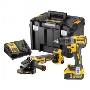Set 2 masini DeWalt DCK2020P2T, cu 2 acumulatori XR 18V / 5.0Ah si incarcator in cutie TSTAK VI - Img 3