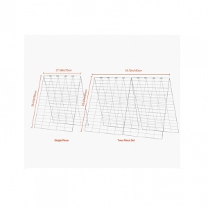Set 2 spaliere pentru castraveti, plante agatatoare, 90 x 140 cm, Pliabil, 24 x Cleme de fixare - Img 2