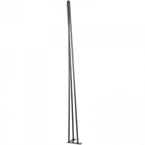 Set 4 picioare pentru mese Krodesign Otel, Negru, Inaltime 71 cm, protectie cauciuc - Img 7