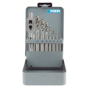 Set de tarozi M3-M12 cu coada ranforsata pentru gauri infundate DIN 371/B, Fervi