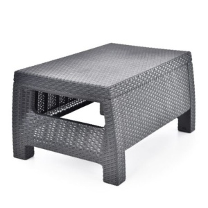 Set mobilier de gradina 3 piese HECHT SIERRA, antracit, din polipropilena, 2 x fotolii 75 x 70 x 79 cm, masa 77 x 57 x 42 cm - Img 2
