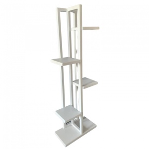 Suport pentru flori Vivatechnix VMD-1062, Alb, 40x20x118 cm, 6 polite - Img 3