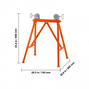Suport pentru tevi 2-36 inch cu role, Portabil, 680 x 745 x 900 mm, capacitate 1140 kg - Img 4