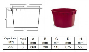 Vas alimentar plastic 225 L - Img 2
