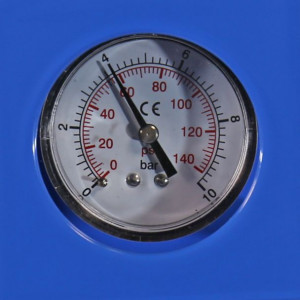 Vas de expansiune vertical Wassertechnik WTH500VMBLUE, apa rece, volum 500 l, presiune max.10 bari, cu suport, manometru - Img 4