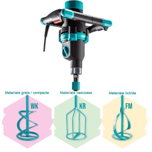 Amestecator Collomix MIX-BRO M150, 2 viteze, 1500W, cu o paleta pentru materiale grele/compacte WK120HF - Img 4