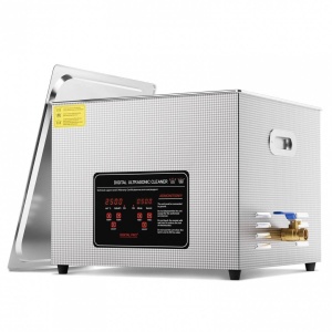 Aparat de curatat cu ultrasunete, Capacitate 15 l, 360W, 40kHz, Cosuri si camera interioare, Inox, 0 la 80°C