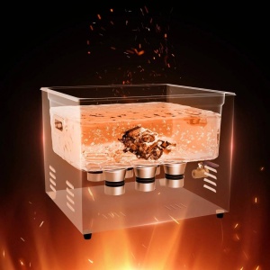 Aparat de curatat cu ultrasunete, Capacitate 15 l, 360W, 40kHz, Cosuri si camera interioare, Inox, 0 la 80°C - Img 3