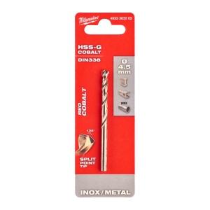 Burghiu pentru metal HSS Cobalt, DIN338, Ø4.5 mm, MILWAUKEE®