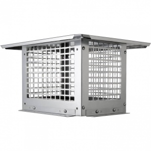 Capac terminal patrat pentru cos de fum, Vivatechnix Inox, 332 x 229 mm - Img 2