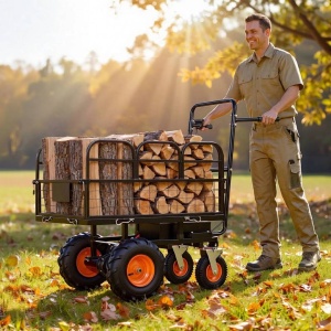 Carucior electric 500 W, 4 x Roti, 36 V, 432 Wh, Capacitate max 300 kg, Basculabil - Img 4