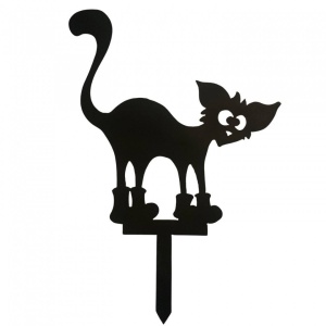 Decoratiune gradina / ghiveci Krodesign Cat Boots KRO-1144, metal, inaltime 60 cm