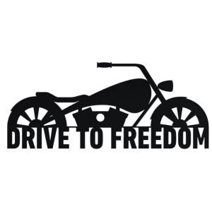Decoratiune metalica de perete Krodesign Drive to Freedom KRO-1118, lungime 80 cm, negru, grosime 1.5 mm