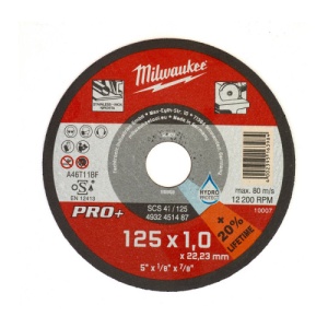 Disc abraziv pentru debitat inox, 125x1.0x22.22, MILWAUKEE®