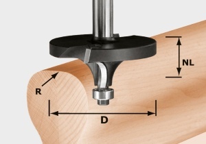 Freza de rotunjit HW R16/D64/26 S12, Festool