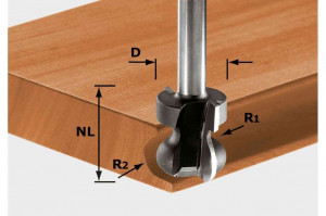Freză pentru prindere HW S8 D22/16/R2,5+6, Festool - Img 2