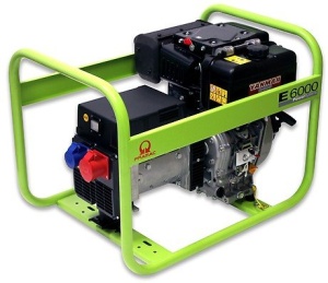 Generator E6000, Trifazic, 400/230V, 50Hz, Motor Yanmar Stage V, , Pornire manuala / Diesel, PA572TY3000, Pramac
