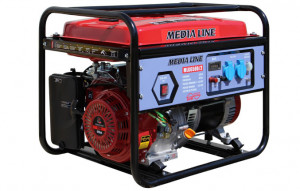 GENERATOR MONOFAZAT MEDIA LINE MLG 6500/2, 6.5 KVA, 15 CP, 25 l, pornire manuala