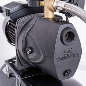 Hidrofor cu pompa autoamorsanta Wasserkonig FL446625, fonta, putere 900 W, debit 3960 l/h, inaltime refulare 44 m, vas de expansiune 24 l - Img 3
