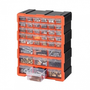 Organizator accesorii cu 39 sertare, Plastic, 38x16x47 cm