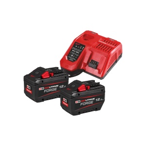 Pachet 2 acumulatori M18 FORGENRG-122DBSC, 12.0 Ah si incarcator rapid M12-18 FC, Milwaukee, cod 4933498610