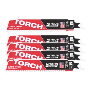Panza sabie TCT TORCH NITRUS CARBIDE™, metal, 150mm, 10Tpi, 5bc, 48476551 Milwaukee