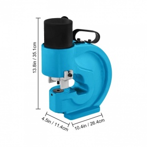 Perforator pentru tabla, hidraulic, 35 tone forta, matrițe de perforare 10,5 mm, 13.8 mm, 17.5 mm, 20.5 mm - Img 4
