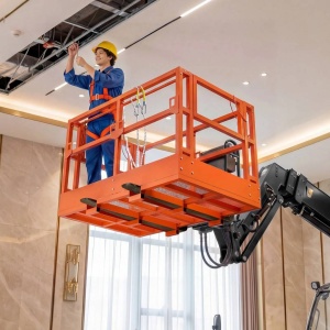 Platforma de lucru pentru incarcator telescopic, 1817 x 1220 mm, Capacitate max 900 kg, Otel carbon - Img 3