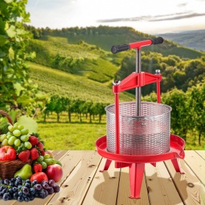 Presa manuala pentru struguri si fructe moi, Capacitate 9 l, Inox/Fonta, 405x705 mm - Img 3