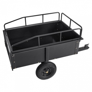 Remorca basculabila Vivatechnix, Capacitate 340 Kg, 200 x 66 x 76 cm, Otel, compatibila cu tractorase de gazon, ATV-uri - Img 4