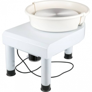 Roata de olarit profesionala electrica, cu pedala, 350 W, diametru placa 28 cm, picioare telescopice - Img 4