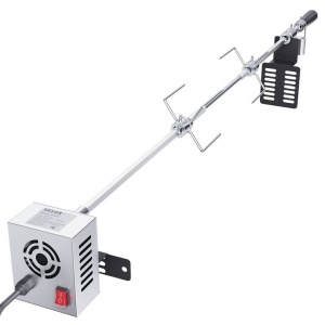 Rotisor electric pentru gratar Vevor Inox, max 12 kg, Extensibil, lungime de lucru 81-100 cm, putere 4 W - Img 1