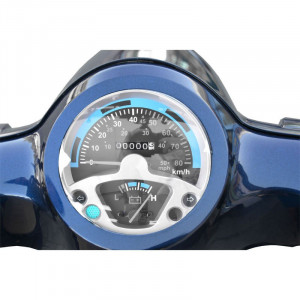 Scuter electric HECHT Citis Max Blue, scaun reglabil, cotiere, acumulator 60 V, 20 Ah, motor 800 W, viteza maxima de 25 km/h, gri - Img 2