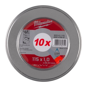 Set 10 discuri abrazive pentru debitat inox, 115x1.0x22.22, 4932478997 Milwaukee