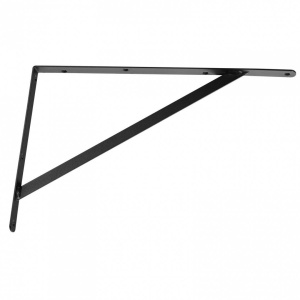Set 10 suporturi pentru rafturi, Vivatechnix 308 x 209 x 25 mm, Otel, Negru, max 72.6 kg, Grosime 3 mm - Img 4