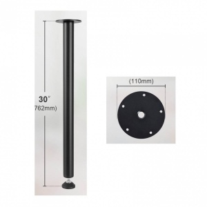 Set 4 picioare de masa Vivatechnix Otel, inaltime 762 mm, capacitate max 544 kg, Negru mat - Img 7