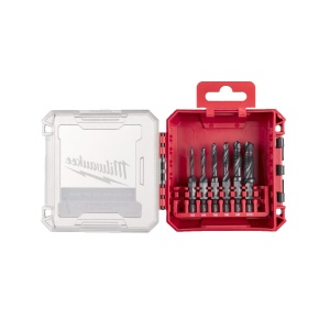 Set 6 burghie pentru metal HSS-G combi 3 in 1, M3, M4, M5, M6, M8, M10, prindere 1/4" HEX, MILWAUKEE®