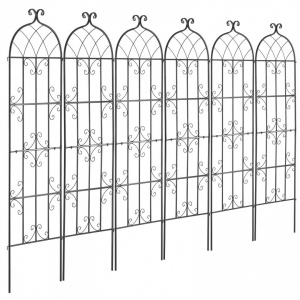 Set 6 suporturi pentru plante agatatoare, 51 x 180 cm, Otel, Diametru teava 10 mm - Img 2