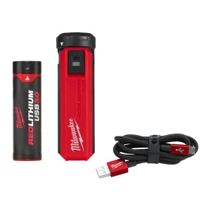 Set acumulator 3.0Ah si incarcator Red Lithium USB L4 PPS-301, Milwaukee, cod 4932493335