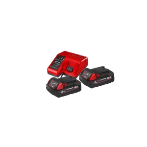 Set acumulatori și încărcător 18V, Milwaukee M18NRG-202, cod 4933459213
