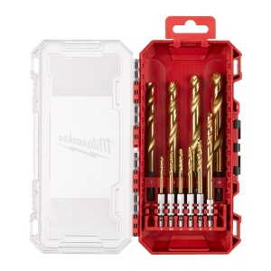 Set de 10 burghie HSS-G TIN RED HEX, 4932493865 Milwaukee