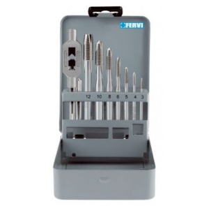 Set de tarozi M3-M12 cu coada ranforsata pentru gauri strapunse DIN 371/B, Fervi