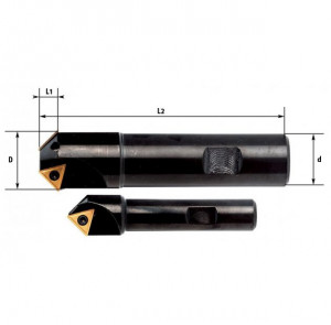 Set freza de adancit si tesit 16-22 mm cu placute schimabile F307