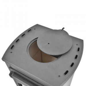 Soba pe lemne Hecht vervis 5-7 kw diametru evacuare 120 mm pentru lemne si bricheti - Img 5