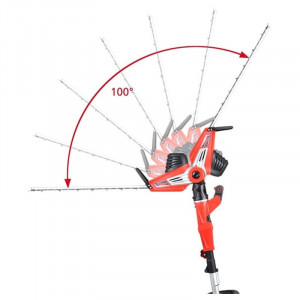 Trimmer electric pentru gard viu Hecht 675, 750 W, maner telescopic, lungime lama 51 cm - Img 2