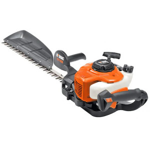 Trimmer pentru gard viu pe benzina O-Mac TV 1100, 1 CP, 22.2 CC, 2 timpi, 72 cm lungimr lama, 3100 RPM, pompa amorsare, 0.44 l benzina