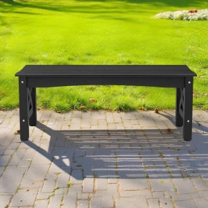 Banca cu cadru Plastic rezistent, Negru, Lungime 113 cm, max 272 kg, 2 persoane - Img 3