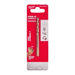 Burghiu pentru metal HSS Cobalt, DIN338, Ø5 mm, MILWAUKEE®